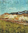 Aux Canvas Paintings - Aux pieds des montagnes 1889